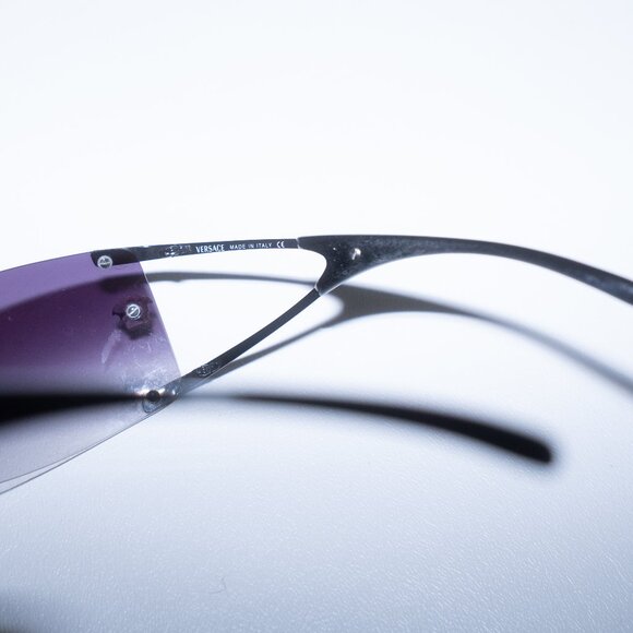 VERSACE 2052 Shield Wrap Rimless Sunglasses main image 4